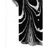 Men's Vacation Shirt Monochrome Fluid Swirl Ombre Print Button Up Shirt - Noir S