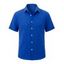 Men's Vacation Shirt Floral Leaf Textured Jacquard Print Button Up Shirt - Bleu S