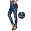 Vintage Leggings Faux Denim Print Skinny Long Streetwear Leggings - Bleu profond XXL | US 14