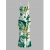 Vacation Dress Marble Fluid Swirl Tie Dye Print Bodycon Mermaid Maxi Dress - Vert S | US 4