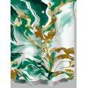 Men's Vacation Shirt Marble Fluid Swirl Tie Dye Print Button Up Shirt - Vert 5XL
