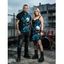 Gothic Couple Outfit Skulls Butterfly Rose Floral Print Ruched Bust Mini Dress and Shirt Set - Noir S | US 4