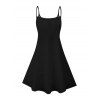 Gothic Couple Outfit Skull Butterfly Lip Letter Print Spaghetti Strap Mini Dress and Shirt Set - Noir S | US 4