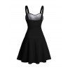 Gothic Couple Outfit Leopard Butterfly Print Ruched Bust Mini Dress and Shirt Set - Noir S | US 4