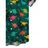 Funny Couple Outfit Colored Cartoon Dinosaurs Print Pocket Off the Shoulder Romper and Shirt Set - Vert profond S | US 4