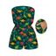 Funny Romper Colored Cartoon Dinosaurs Print Pocket Off the Shoulder Romper - Vert profond XXL | US 14