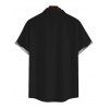 Men's Gothic Shirt Skull Butterfly Lip Letter Print Button Up Shirt - Noir 5XL