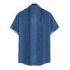 Vacation Couple Outfit Bowknot Faux Denim Spaghetti Strap Mini Dress and Shirt Set - Bleu Toile de Jean S | US 4