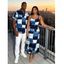 Vacation Couple Outfit Oil Painting Geometric Patchwork Print Pocket Spaghetti Strap Dress and Shirt Set - Rouge Vineux S | US 4