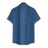 Vacation Couple Outfit Bowknot Faux Denim Spaghetti Strap Mini Dress and Shirt Set - Bleu Toile de Jean S | US 4