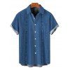 Vacation Couple Outfit Bowknot Faux Denim Spaghetti Strap Mini Dress and Shirt Set - Bleu Toile de Jean S | US 4