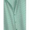 Casual Couple Outfit Solid Color Wavy Jacquard Embossed Texture Print Bodycon Maxi Dress and Shirt Set - Vert clair S | US 4
