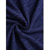 Casual Couple Outfit Solid Color Wavy Jacquard Embossed Texture Print Bodycon Maxi Dress and Shirt Set - Bleu de Minuit S | US 4