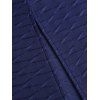 Casual Couple Outfit Solid Color Wavy Jacquard Embossed Texture Print Bodycon Maxi Dress and Shirt Set - Bleu de Minuit S | US 4
