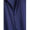Casual Couple Outfit Solid Color Wavy Jacquard Embossed Texture Print Bodycon Maxi Dress and Shirt Set - Bleu de Minuit S | US 4