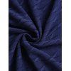 Casual Dress Solid Color Wavy Jacquard Embossed Texture Print Bodycon Maxi Dress - Bleu de Minuit XXL | US 14