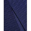 Casual Dress Solid Color Wavy Jacquard Embossed Texture Print Bodycon Maxi Dress - Bleu de Minuit XXL | US 14