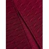 Casual Dress Solid Color Wavy Jacquard Embossed Texture Print Bodycon Maxi Dress - Rouge Vineux XXL | US 14