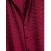 Casual Couple Outfit Solid Color Wavy Jacquard Embossed Texture Print Bodycon Maxi Dress and Shirt Set - Rouge Vineux S | US 4