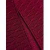 Casual Couple Outfit Solid Color Wavy Jacquard Embossed Texture Print Bodycon Maxi Dress and Shirt Set - Rouge Vineux S | US 4
