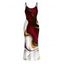 Vacation Dress Gold Fluid Abstract Marble Print Spaghetti Strap Maxi Bodycon Dress - Concorde XXXXL | US 18