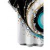 Men's Vacation Shirt Metallic Gold Fluid Marble Swirl Ink Wash Print Button Up Shirt - multicolor A 2XL