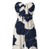 Vacation Jumpsuit Ginkgo Leaf Print Pocket Bowknot Off the Shoulder Jumpsuit - multicolor XXL | US 14