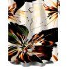 Men's Vacation Shirt Splash Ink Floral Print Button Up Shirt - multicolor 5XL