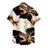 Men's Vacation Shirt Splash Ink Floral Print Button Up Shirt - multicolor 5XL
