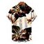 Men's Vacation Shirt Splash Ink Floral Print Button Up Shirt - multicolor 5XL