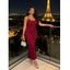 Casual Dress Solid Color Wavy Jacquard Embossed Texture Print Bodycon Maxi Dress - Vert clair M | US 6
