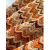 Vintage Knitted Dress Ombre Wave Print Spaghetti Strap Maxi Bodycon Dress - multicolor ONE SIZE