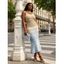 Vintage Knitted Dress Ombre Wave Print Spaghetti Strap Maxi Bodycon Dress - multicolor ONE SIZE