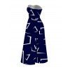 Vacation Jumpsuit Geometric Line Print Bowknot Pocket Off the Shoulder Jumpsuit - Bleu profond XXL | US 14