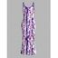 Vacation Dress Snake Skin Tie Dye Print Spaghetti Strap Maxi Bodycon Dress - Pourpre XXL | US 14