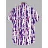 Vacation Couple Outfit Snake Skin Tie Dye Print Spaghetti Strap Maxi Bodycon Dress and Shirt Set - Pourpre S | US 4