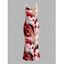 Vacation Dress Marble Fluid Swirl Tie Dye Print Bodycon Mermaid Maxi Dress - Rouge Vineux XXXXL | US 18