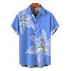Vacation Couple Outfit Lily Floral Print Pocket Off the Shoulder Romper and Shirt Set - Pers S | US 4