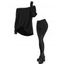 Women Gothic Outfit Textured Skew Neck Long Sleeve Top and Grommet Leggings Set - LIGHT GRAY S | US 4