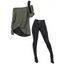 Casual Outfit Solid Color Textured Skew Neck Top and Grommet Leggings Set - Vert Armée S | US 4