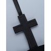 Gothic Garter Stockings Cross Decor Thigh High Socks - Noir ONE SIZE