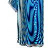 Men's Vacation Shirt Gradient Swirl Psychedelic Ripple Print Button Up Shirt - Bleu 5XL