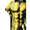 Vacation Couple Outfit Ombre Muscle Flame Print Spaghetti Strap Maxi Bodycon Dress and Shirt Set - Noir S | US 4