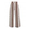 Casual Couple Outfit Geometric Ethnic Print Tied Pocket Straight Pants and Shirt Set - Brun S | US 4