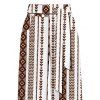 Casual Pants Geometric Ethnic Print Tied Pocket Straight Pants - Brun S | US 4