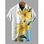 Men's Vacation Shirt Ombre Lily Floral Leaf Print Button Up Shirt - Bleu clair 5XL
