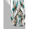 Men's Hawaiian Vacation Shirt Ink Wash Green Foliage Print Button Up Shirt - Blanc 5XL