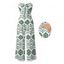 Bohemian Jumpsuit Mandala Ethnic Geometric Print Bowknot Pocket Off the Shoulder Jumpsuit - Bleu XL | US 12