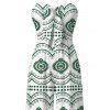 Bohemian Jumpsuit Mandala Ethnic Geometric Print Bowknot Pocket Off the Shoulder Jumpsuit - Vert XXL | US 14
