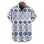 Men's Bohemian Shirt Mandala Ethnic Geometric Print Button Up Shirt - Vert 5XL